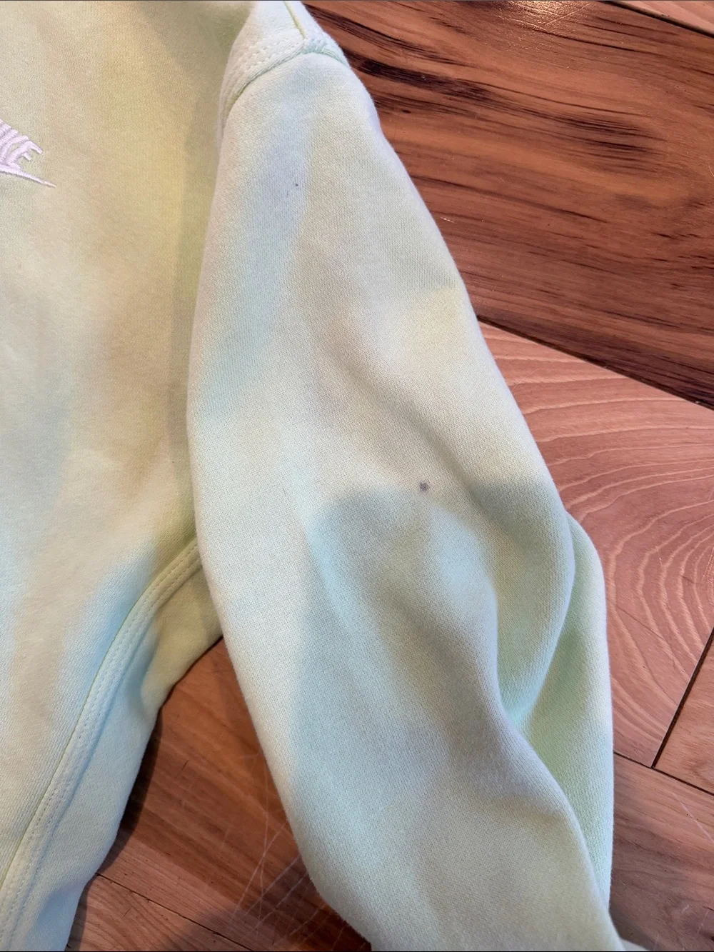 Nike Pale Green Pullover Hoodie with White Swoosh